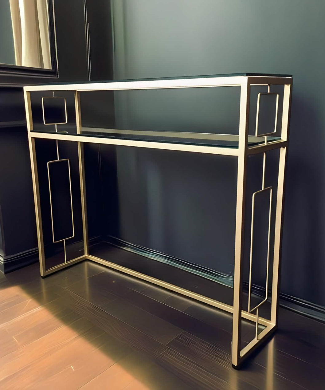 NArt132  - كونسول بسطح زجاج