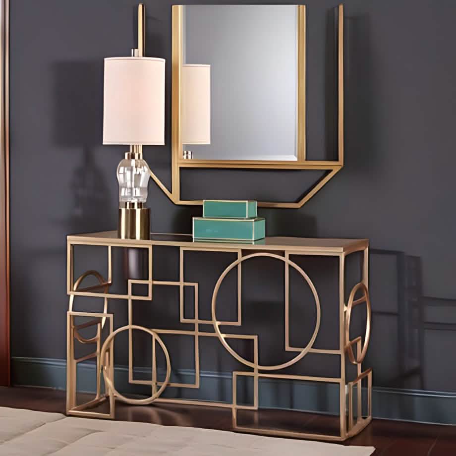 NArt136- كونسول بسطح زجاج