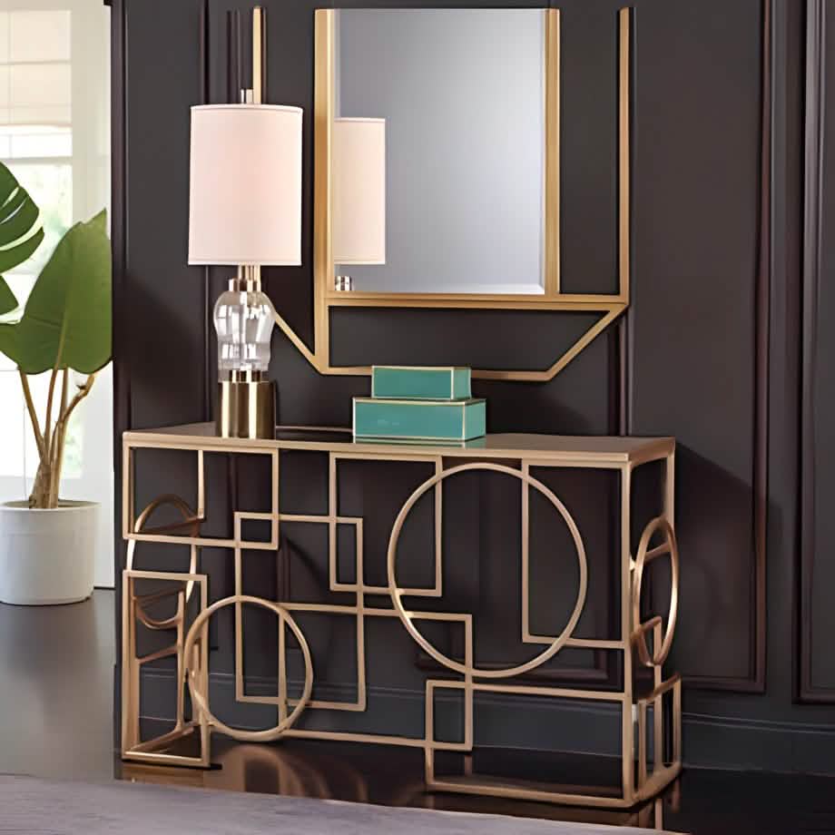 NArt136- كونسول بسطح زجاج