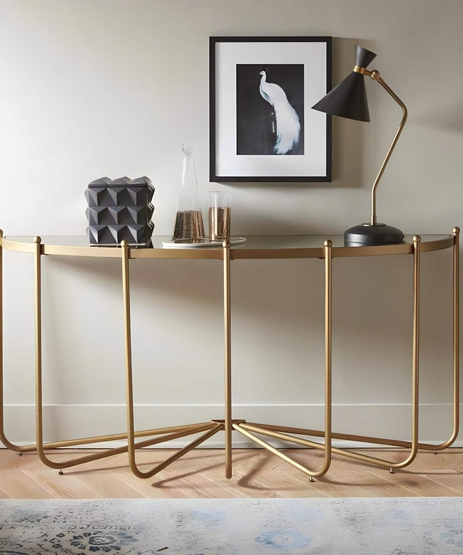 NArt137 - كونسول بسطح زجاج