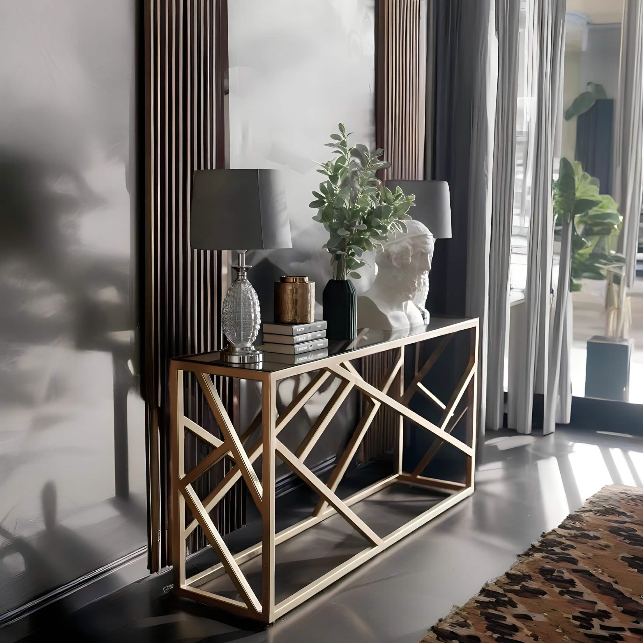 NArt139 - كونسول بسطح زجاج