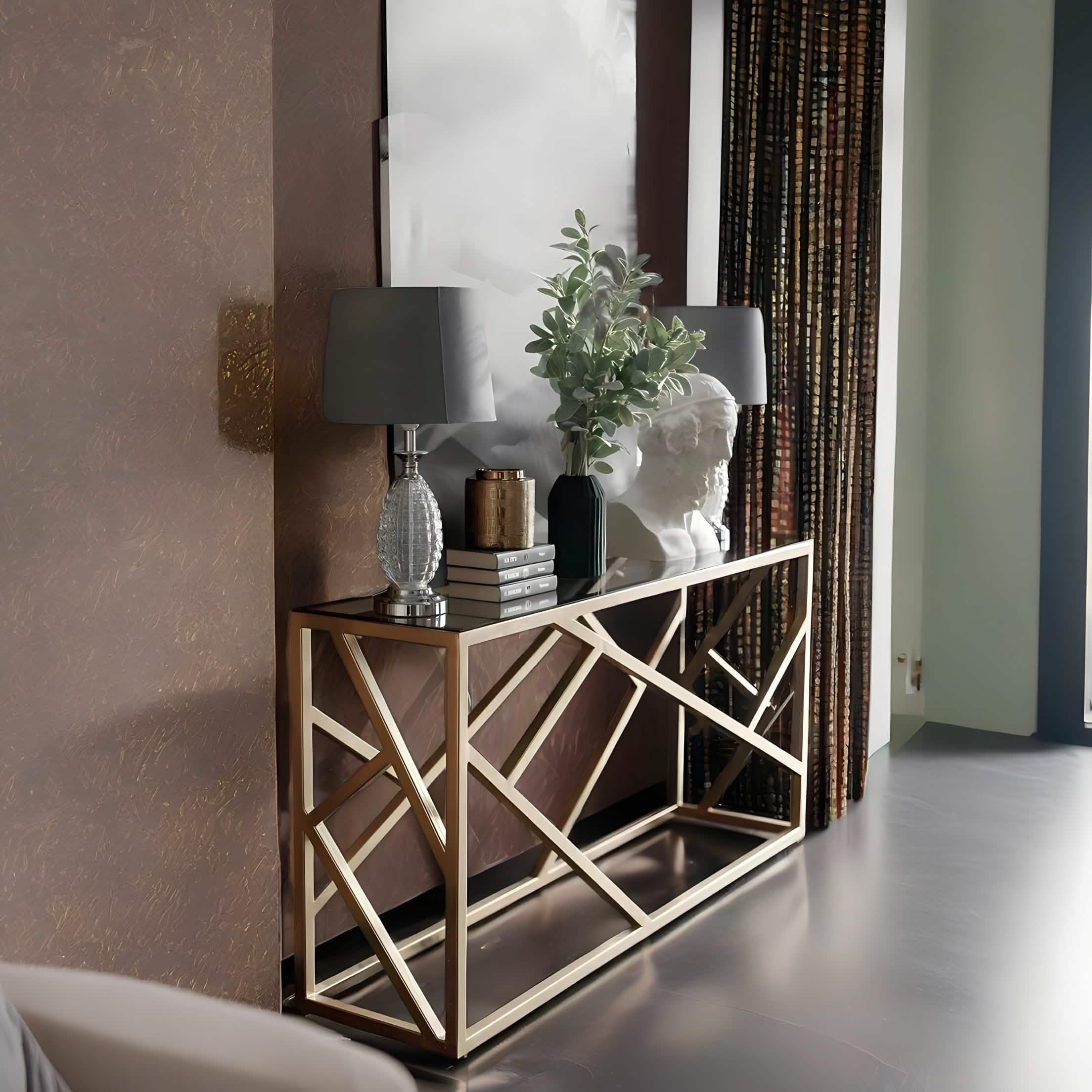 NArt139 - كونسول بسطح زجاج