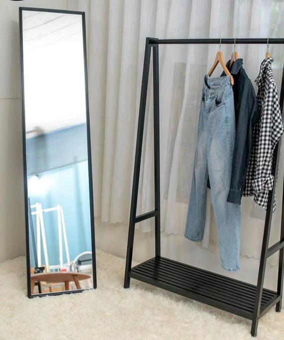 Mosky wood hanger with mirror stand ART.W.AW 10024