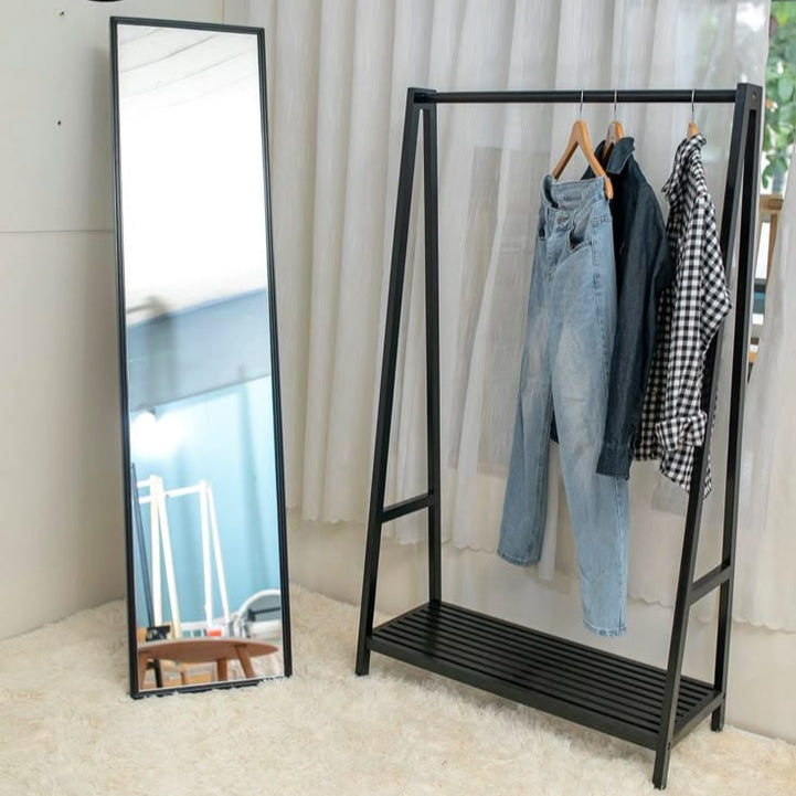 Mosky wood hanger with mirror stand ART.W.AW 10024