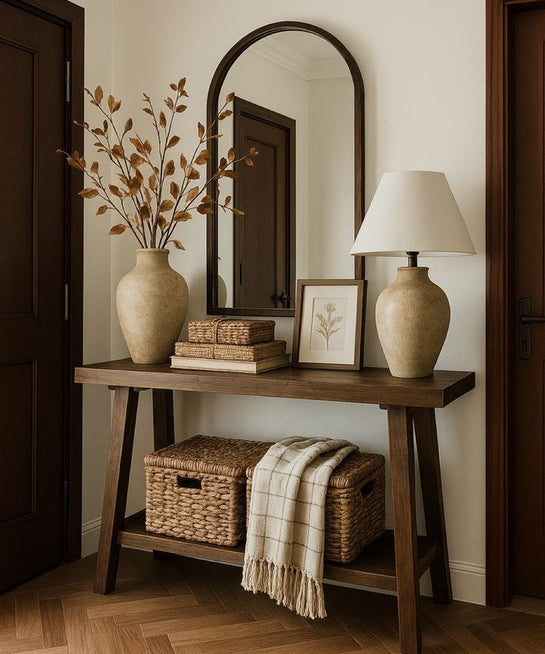 كونسول مع مرايا خشب سويد طبيعي  -  ART.W.AW1045