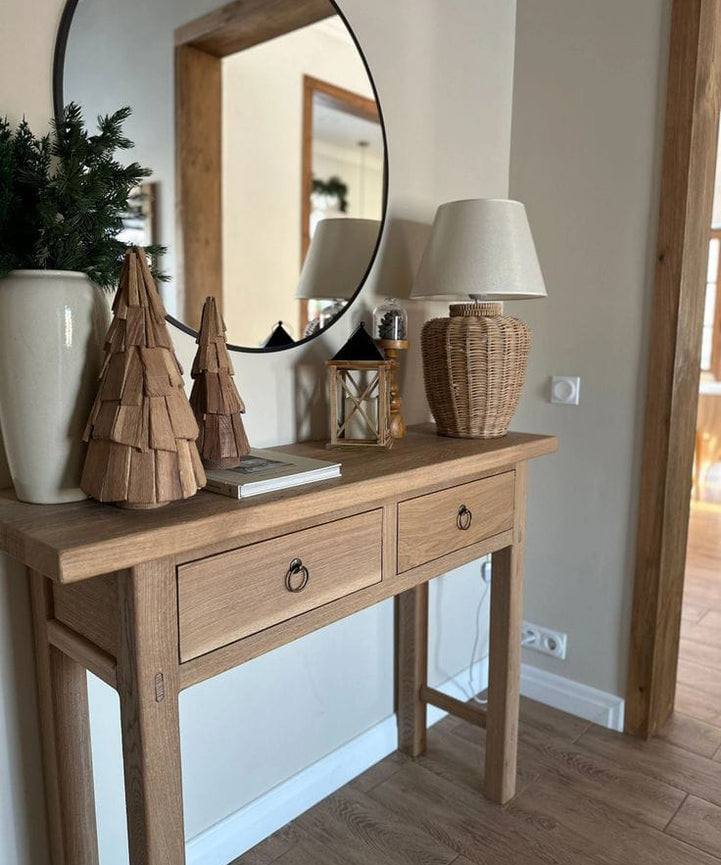 كونسول مع مرايا خشب سويد طبيعي  -  ART.W.AW1043