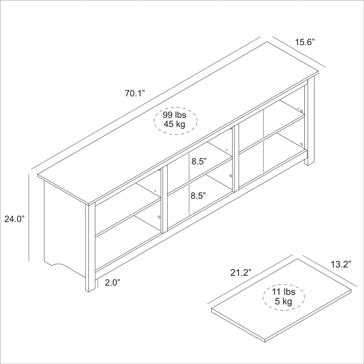 ART.W.AW 03564 وحدة تليفزيون
