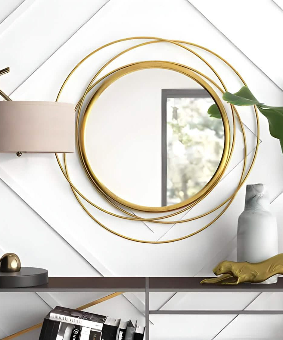 NArt175 - مرايا بإطار ذهبي