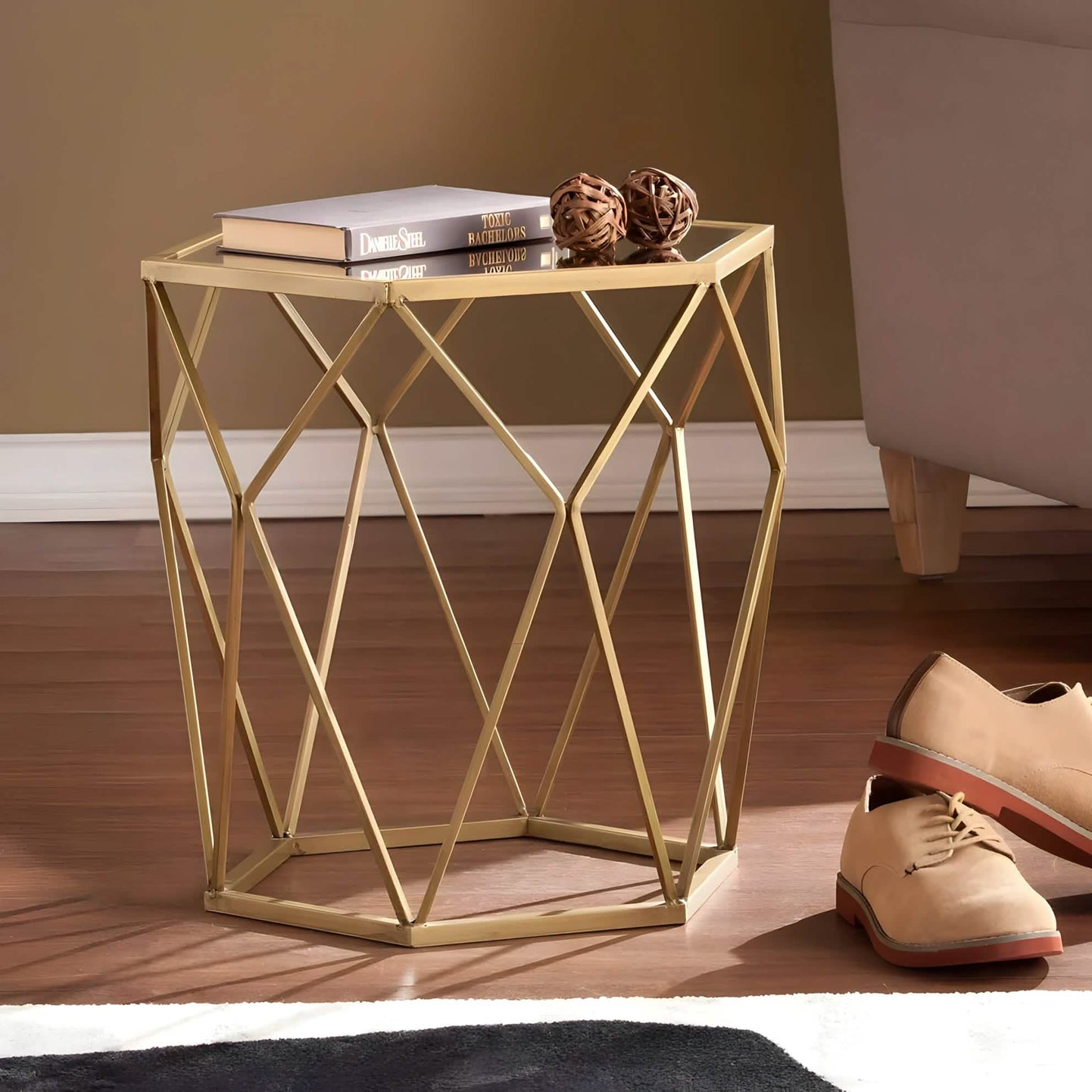 NArt196 - Glass Side Table