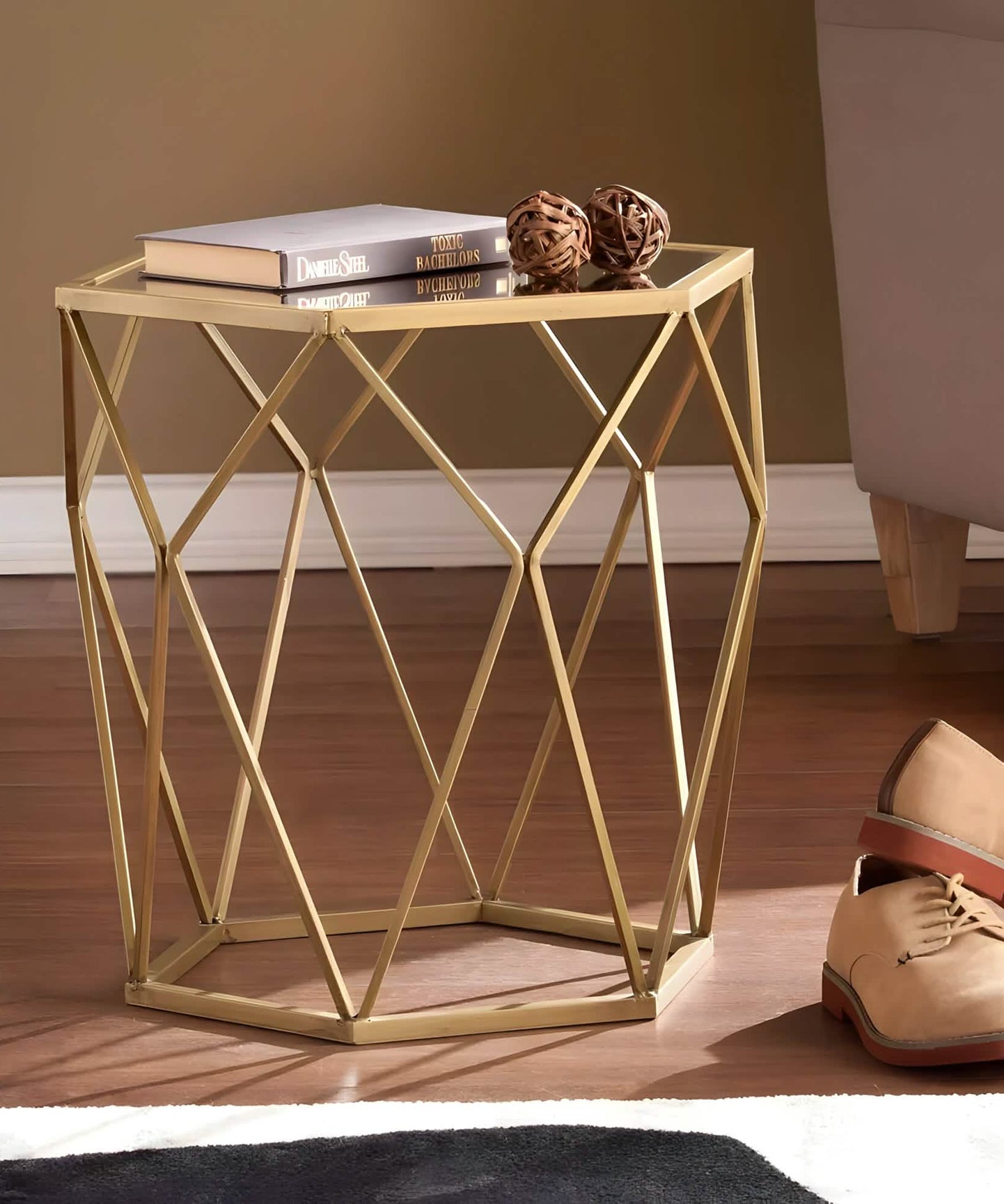 NArt196 - Glass Side Table