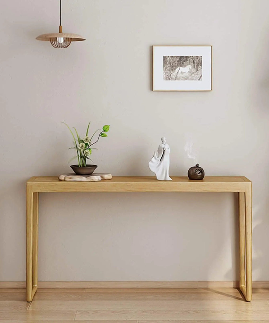 تسوق الأن من هومكس  كونسول مع برواز خشب سويد طبيعي  - ROD195 بأفضل سعر وأفضل جودة 