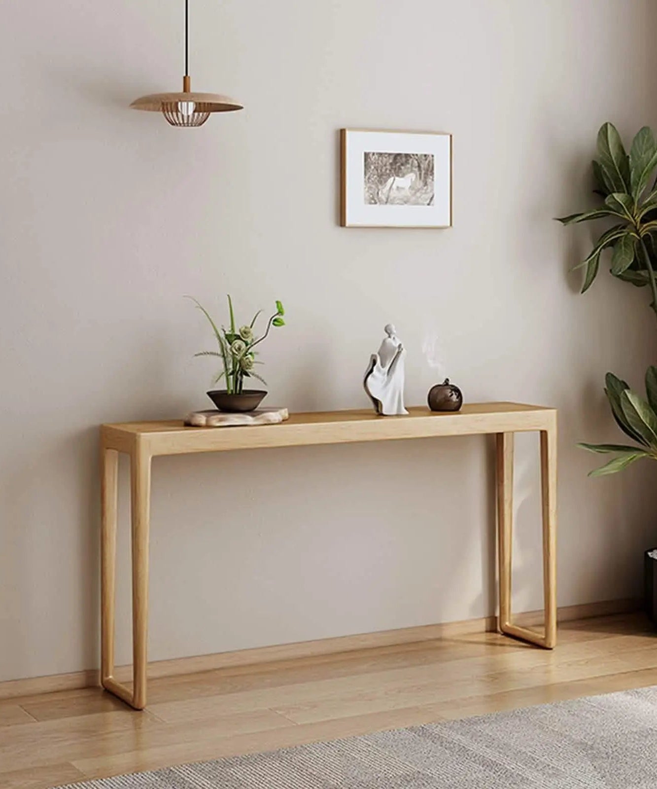 تسوق الأن من هومكس  كونسول مع برواز خشب سويد طبيعي  - ROD195 بأفضل سعر وأفضل جودة 