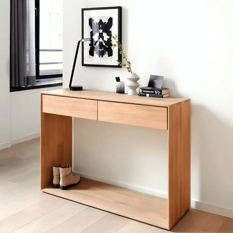 كونسول مع برواز خشب سويد طبيعي - ROD197 - Homix