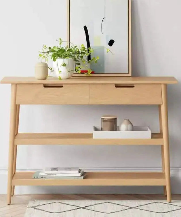 كونسول مع برواز خشب سويد طبيعي - ROD208 - Homix