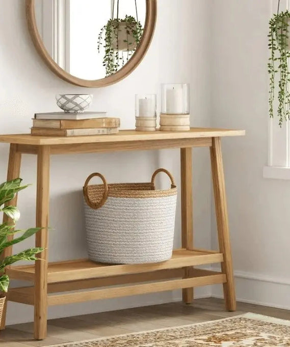 كونسول برف مع مرايا خشب سويد طبيعي - ROD212 - Homix