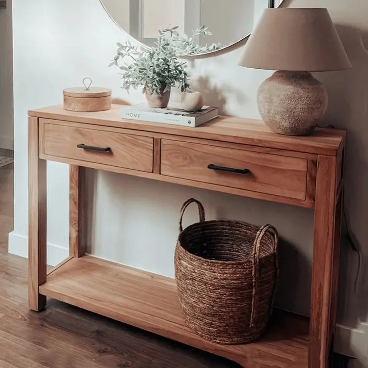 كونسول مع مرايا خشب سويد طبيعي - ROD213 - Homix