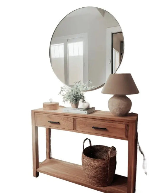 كونسول مع مرايا خشب سويد طبيعي - ROD213 - Homix