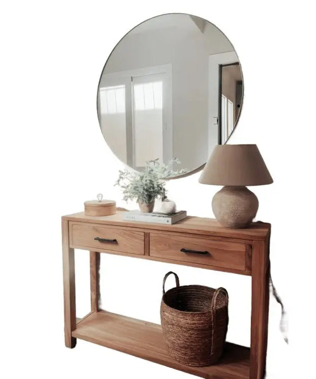 كونسول مع مرايا خشب سويد طبيعي - ROD213 - Homix