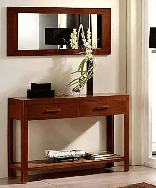 كونسول مع مرايا خسب سويد طبيعي - ROD214 - Homix