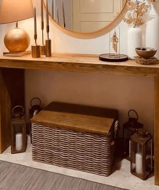 كونسول مع مرايا خشب سويد طبيعي - ROD221 - Homix