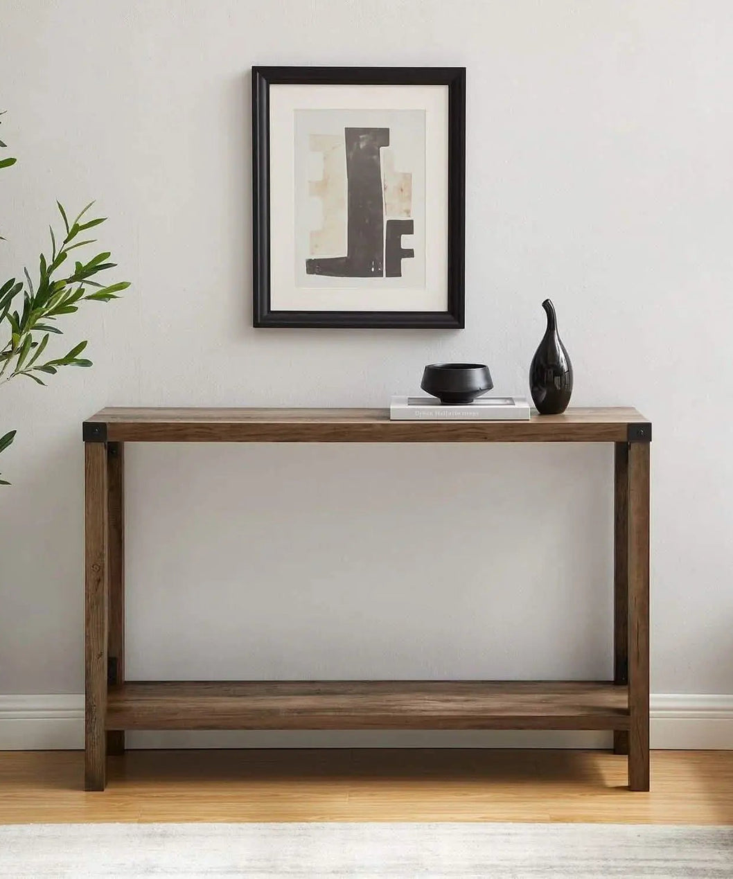 تسوق الأن من هومكس  كونسول مع برواز خشب سويد طبيعي - ROD224 بأفضل سعر وأفضل جودة 