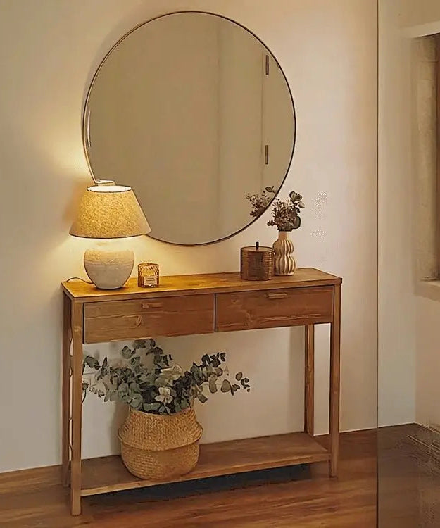 كونسول خشبي مع مرايا خشب سويد طبيعي - ROD225 - Homix