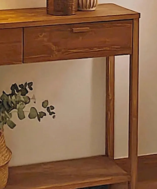 كونسول خشبي مع مرايا خشب سويد طبيعي - ROD225 - Homix