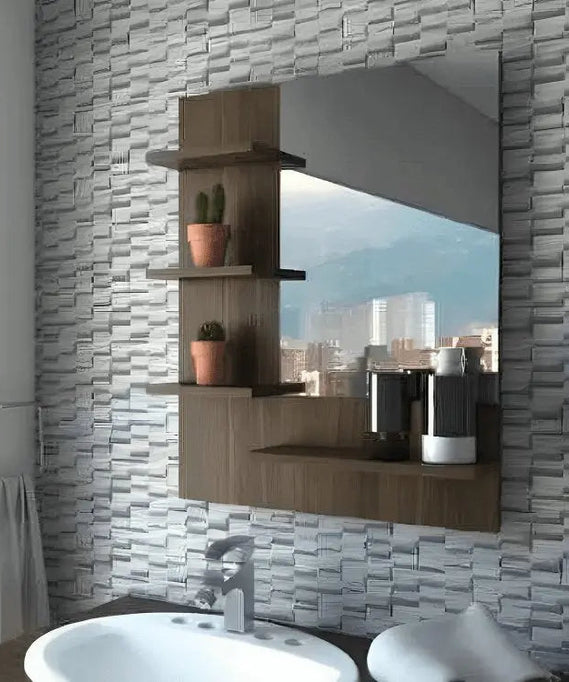 مرايا بأربع أرفف خشب كونتر - ROD34 - Homix