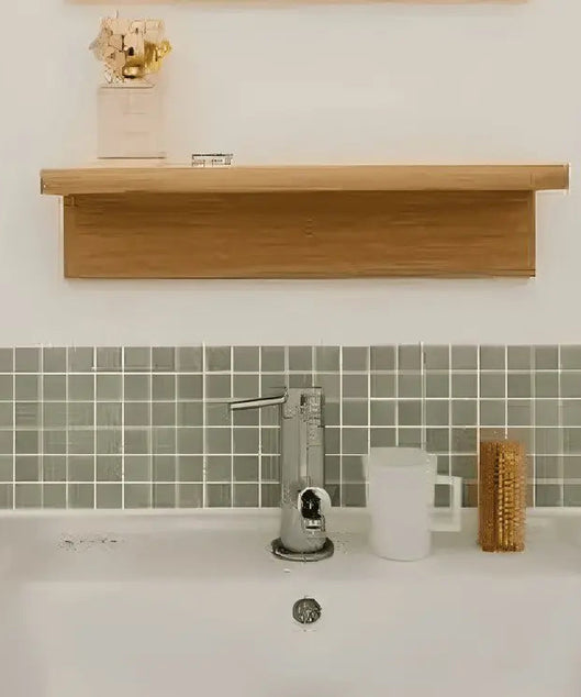 مرايا مربعة مع رف خشب موسكي - ROD42 - Homix