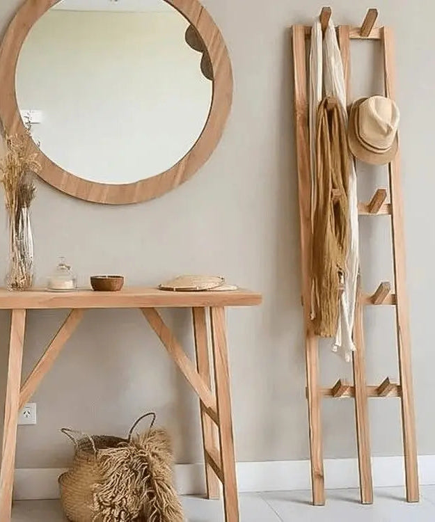 مرايا مع كونسول مع علاقة ملابس خشب موسكي - ROD61 - Homix