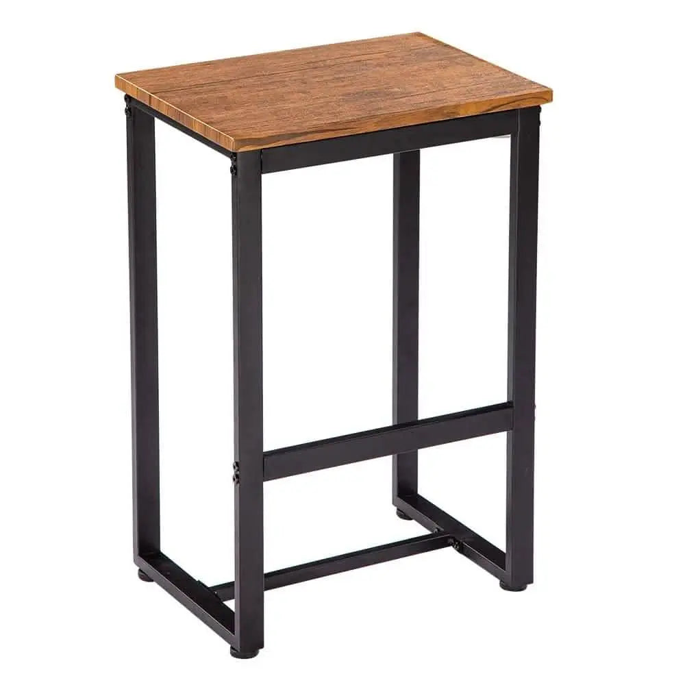 NArt73 - طقم سفرة معدن بسطح خشب