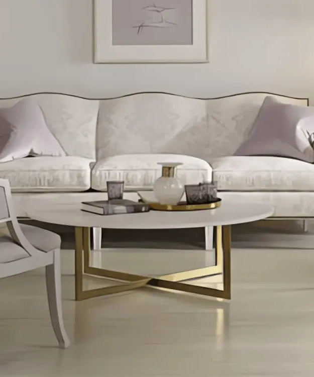 NArt66- ترابيزة قهوة معدن بسطح رخام