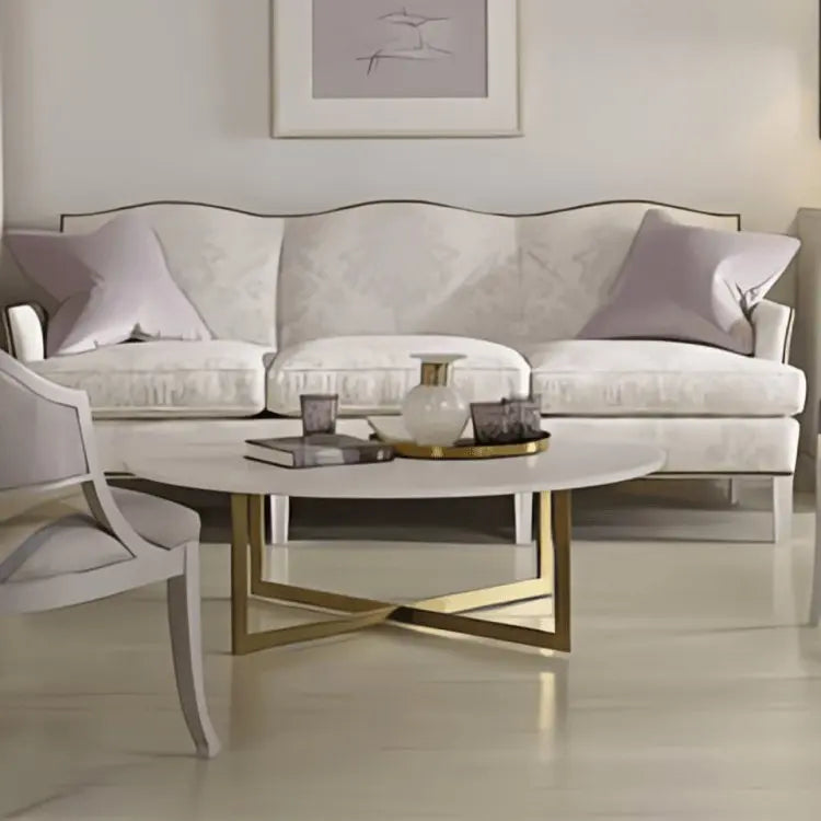 NArt66- ترابيزة قهوة معدن بسطح رخام