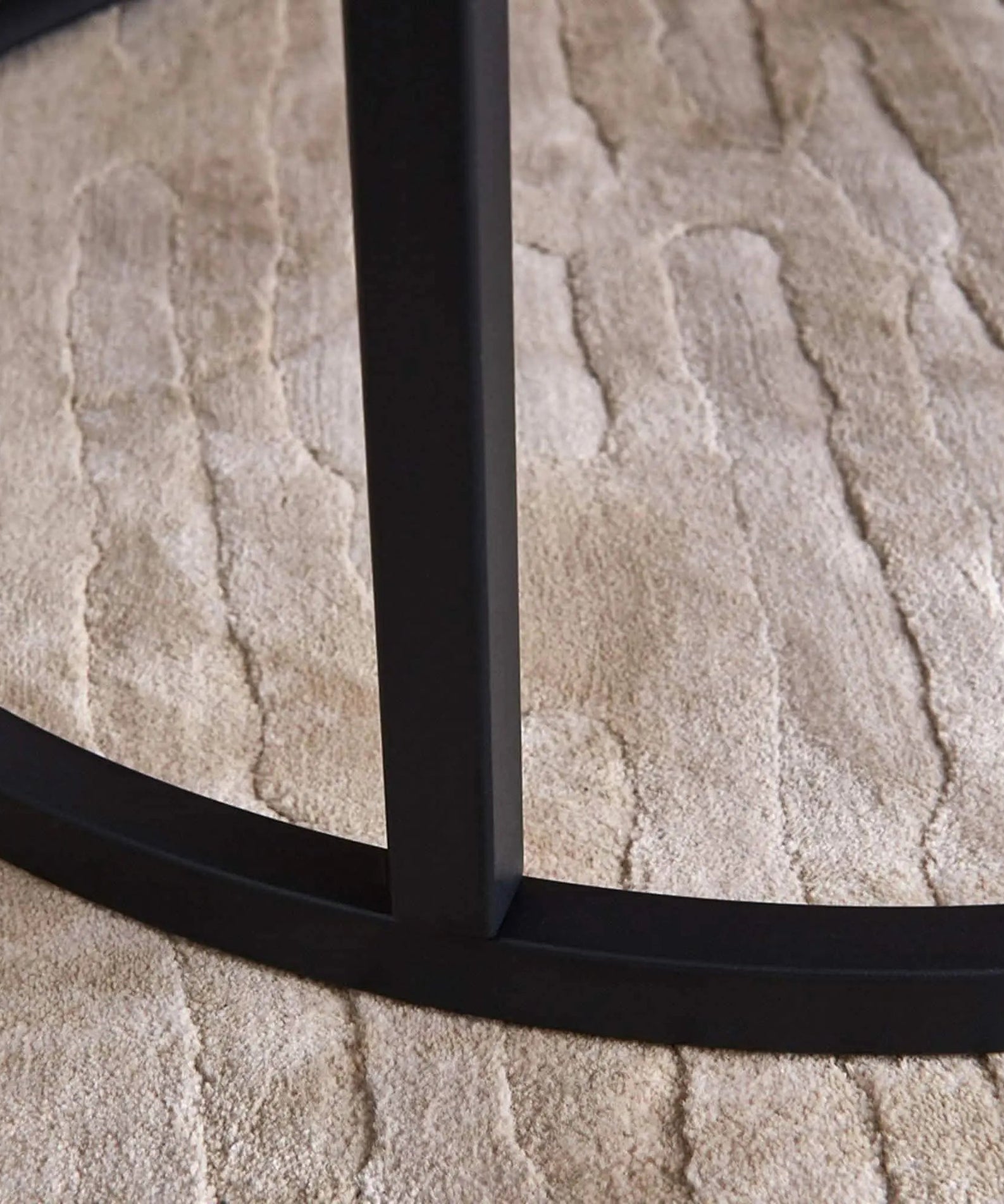 NArt62- ترابيزة قهوة متداخلة معدن بسطح رخام