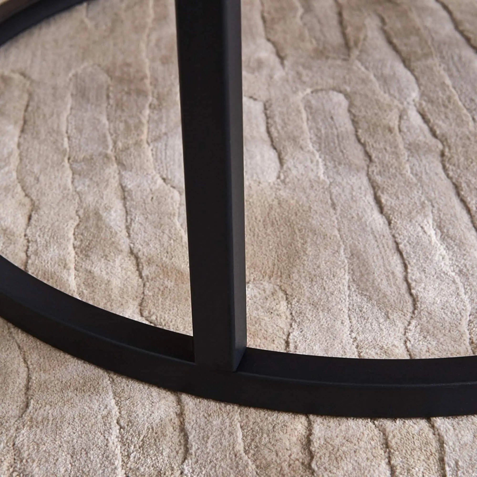 NArt62- ترابيزة قهوة متداخلة معدن بسطح رخام