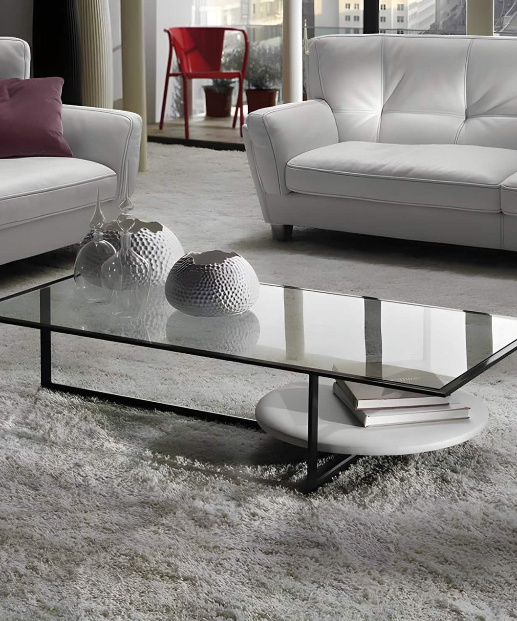 NArt212 - ترابيزة قهوة بسطح زجاج