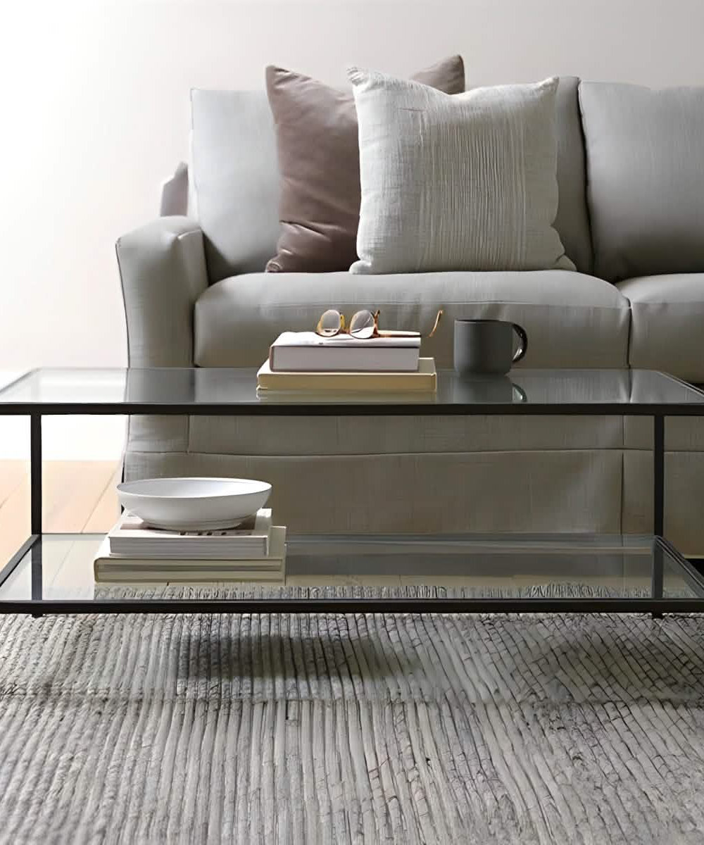 NArt214- ترابيزة قهوة بسطح زجاج