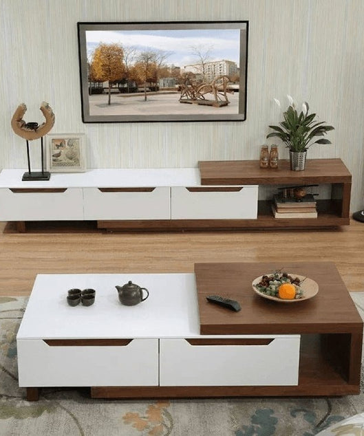 طقم ترابيزات (ترابيزة تليفزيون + ترابيزة قهوة)