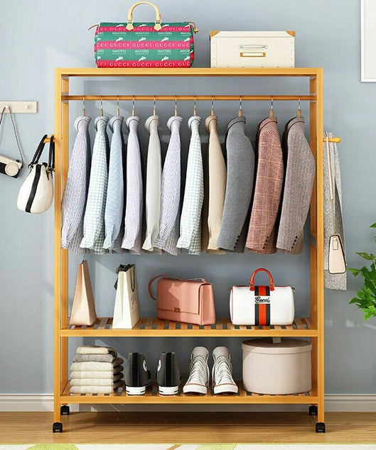 استاند ملابس خشب طبيعي