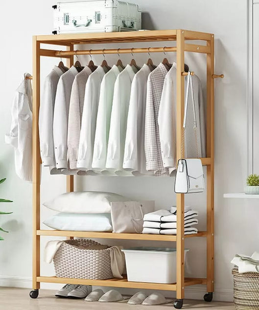 استاند ملابس خشب طبيعي