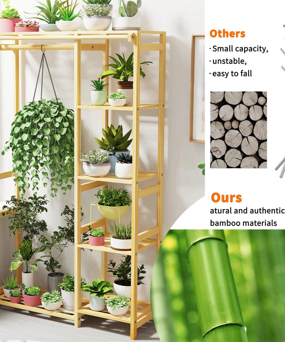 استاند ملابس خشب طبيعي