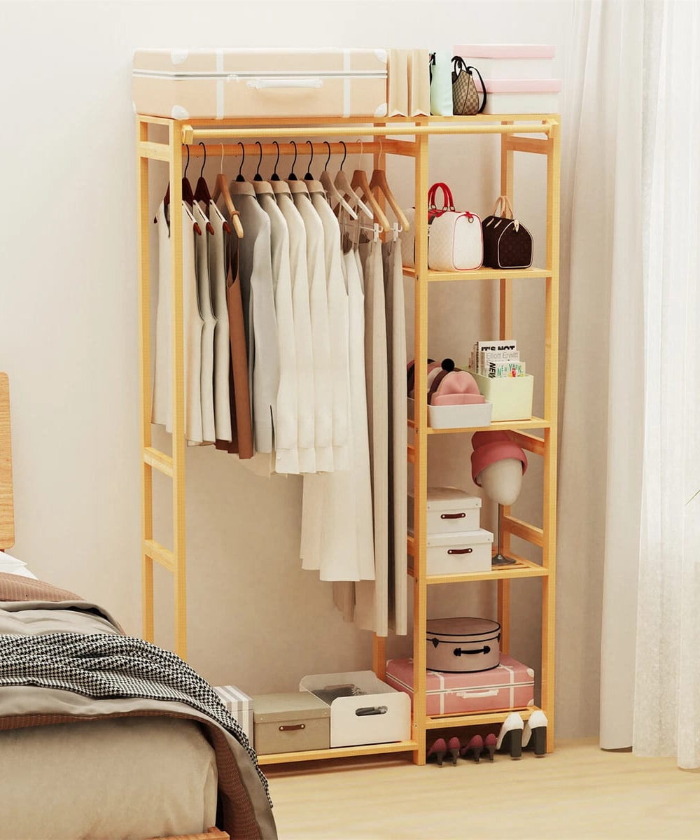 استاند ملابس خشب طبيعي