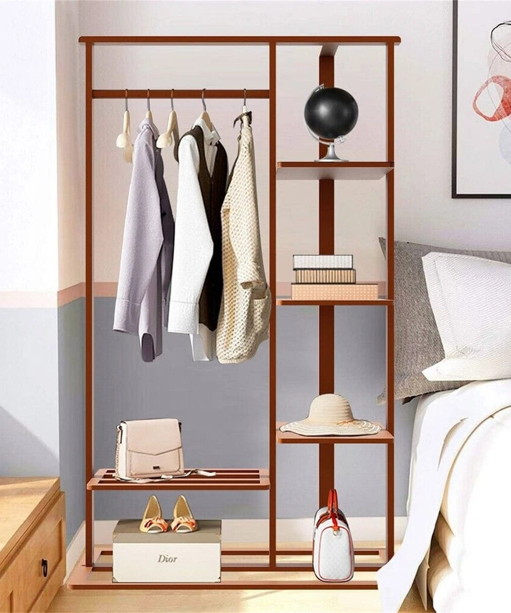 استاند ملابس خشب طبيعي