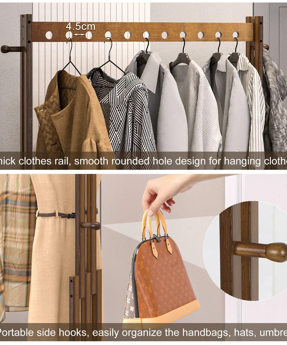 استاند ملابس خشب طبيعي