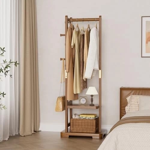 استاند ملابس خشب طبيعي