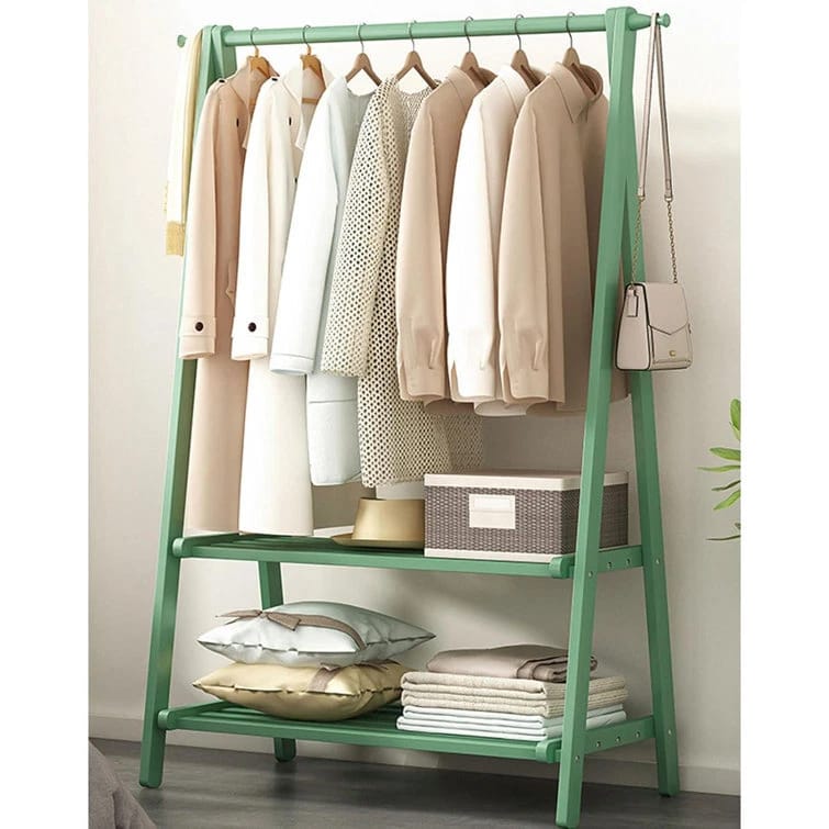 استاند ملابس خشب طبيعي