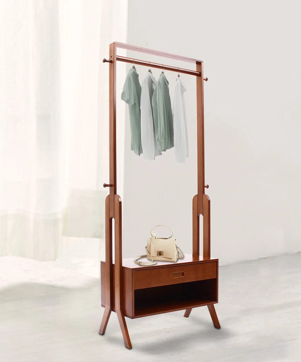 استاند ملابس خشب طبيعي