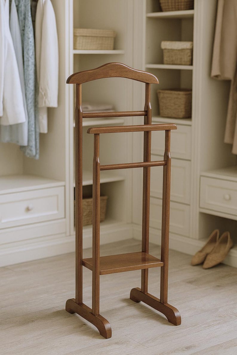 استاند ملابس خشب طبيعي