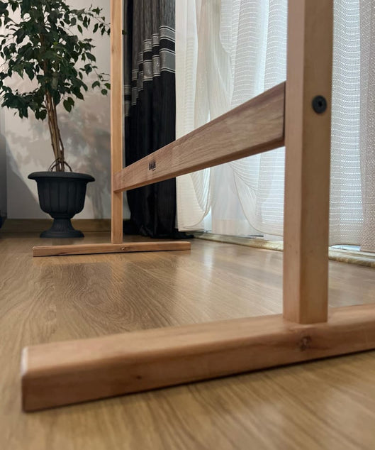 استاند ملابس خشب طبيعي