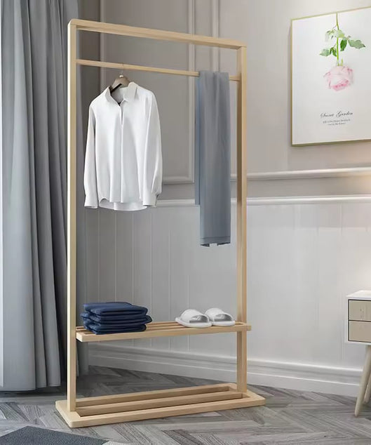 استاند ملابس خشب طبيعي